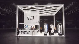 30x30 Island booth design by Reaction Space